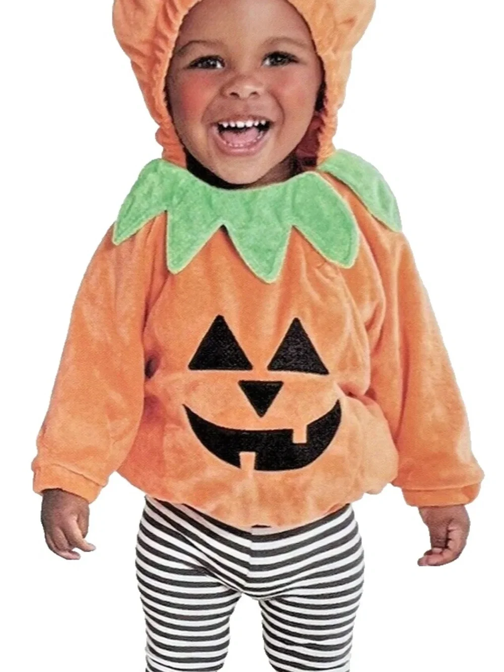 Baby Pumpkin Halloween Costume Pullover Top with Hat 12-18months Hyde & EEK! NEW